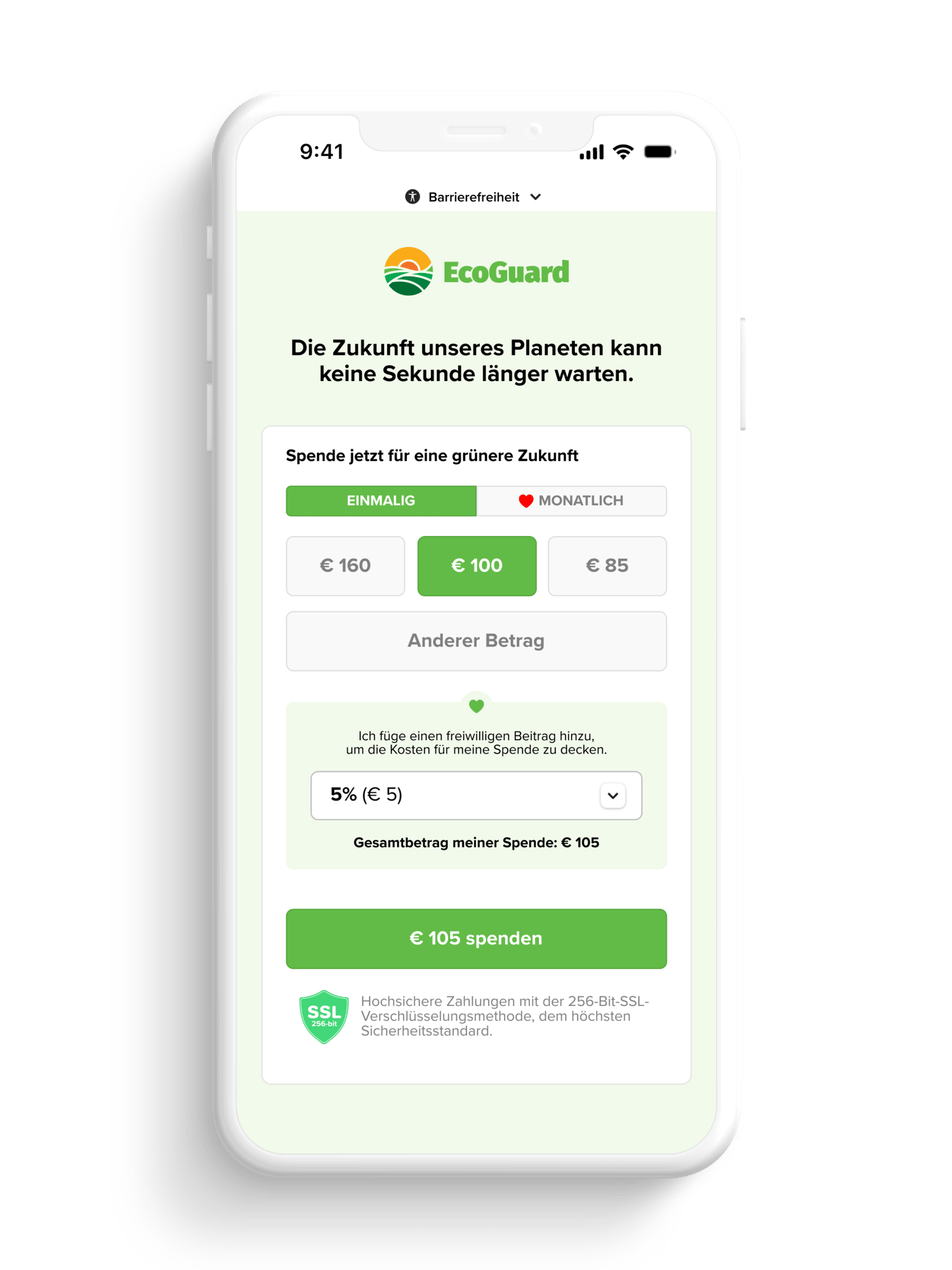 iRaiser Spendenformular Ecoguard